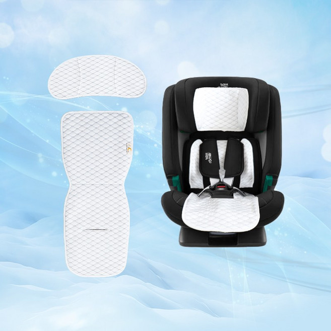 코코자네 토틀주니어카시트 듀라론 냉감쿨시트, 코코 토들주니어카시트 냉감쿨시트-화이트, 1개