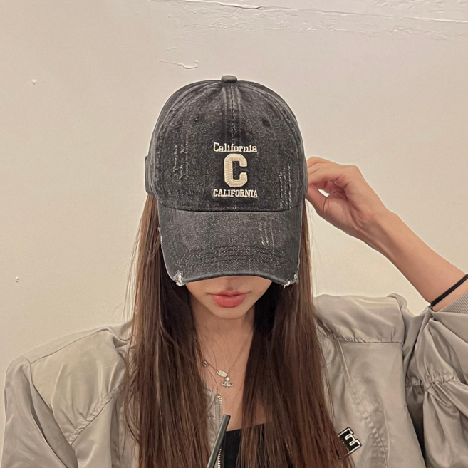 앤코 캘리포니아 워싱 데님 볼캡 남녀공용