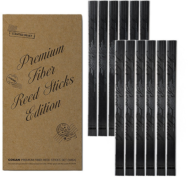 코칸 프리미엄 섬유리드스틱 세트 (60EA), 60개입, 1개, 블랙