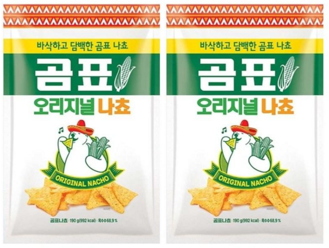 곰표 오리지널 나쵸, 190g, 2개