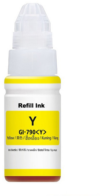 CANON GI-790 副廠填充墨水, 黃色 70ml, 1個