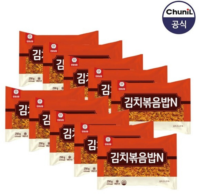 천일식품 냉동 김치볶음밥, 10개, 250g