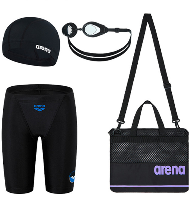 아레나 생존수영 키트 다이브 초등학생 키즈 남아동 4부 4종 세트