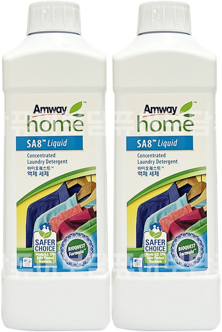 암웨이 SA8 바이오퀘스트 액체 세탁세제 2개 (KF94 1매 증정), 2세트, 1L