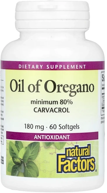 헁복하고 건강하세요 Natural Factors 오레가노 오일 180mg 소프트젤 60정 늘 챙기셔야합니다, NaturalFactors오레가노오일180mg소프트젤6, 1개 - 쿠팡