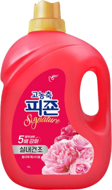 피죤 고농축 실내건조 시그니처 섬유유연제 플라워 페스티벌 본품, 4L, 1개