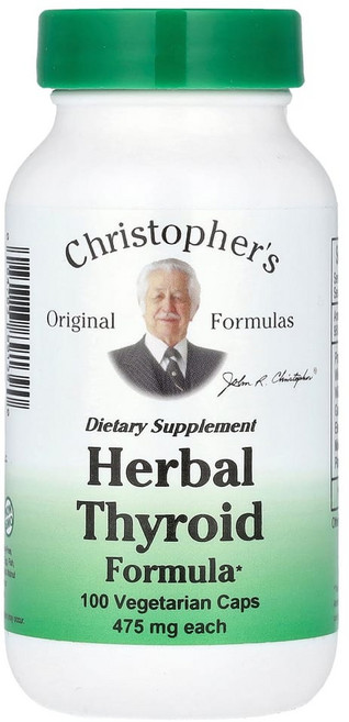 Christopher's 허브 싸이로이드 포뮬러 허브 추출 보충제 950mg 100정, 1개