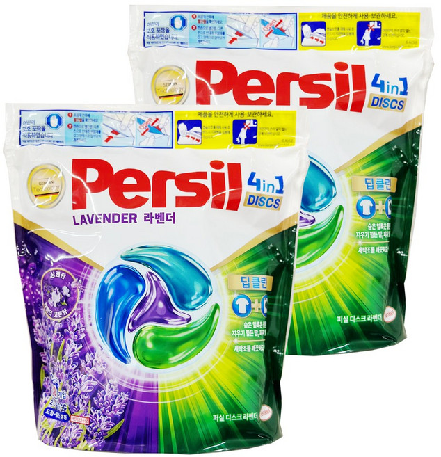 퍼실 디스크 캡슐세제 라벤더, 38개입, 2개