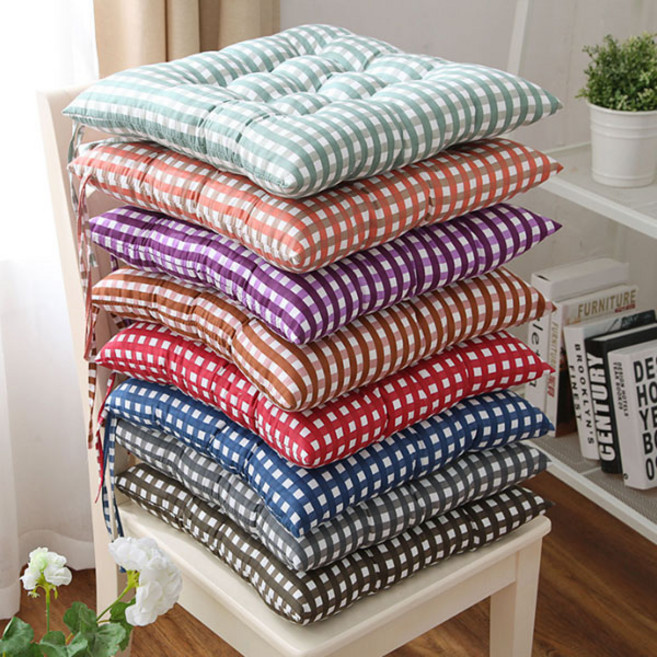 하프차이나 두꺼운방석 사무실 학교 학생 체크 의자 방석 F547