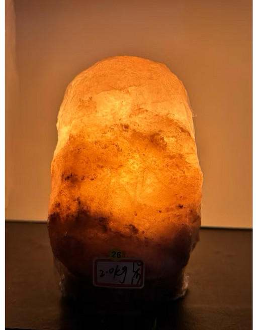 藍鹽燈 2.0kg 深藍夾晶化 命理師指定招財黃光, 搭配開關電線