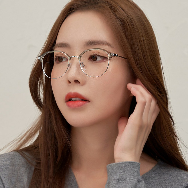 블루라이트 차단 안경 자외선 차단 청광 시력보호 하금테 다각형