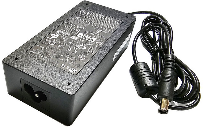 엘지정품 모니터 어댑터 19V 3.42A 65W 연결잭 직경 6.50X4.4mm 모니터 TV 충전기, 1개