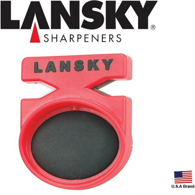 Lansky Quick Fix 陶瓷與硬質合金2用磨刀器, 紅色, 紅色