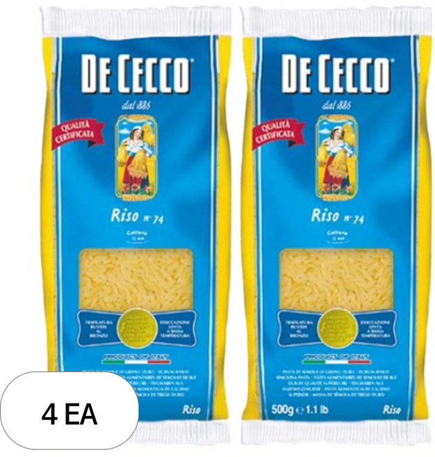 데체코 파케리 파스타, 4개, 500g