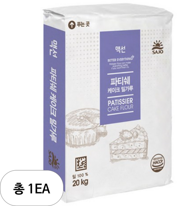 MCSUN 파티쉐 케이크 밀가루, 20kg, 1개