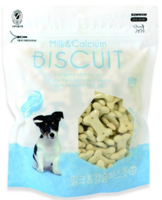 바우와우 밀크칼슘 비스켓 220g, 1