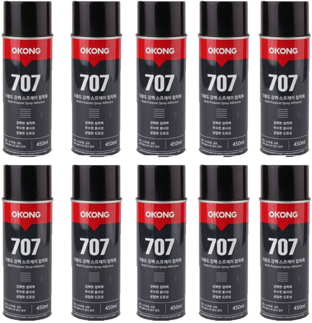 오공 다용도 강력 스프레이 접착제 707, 10개