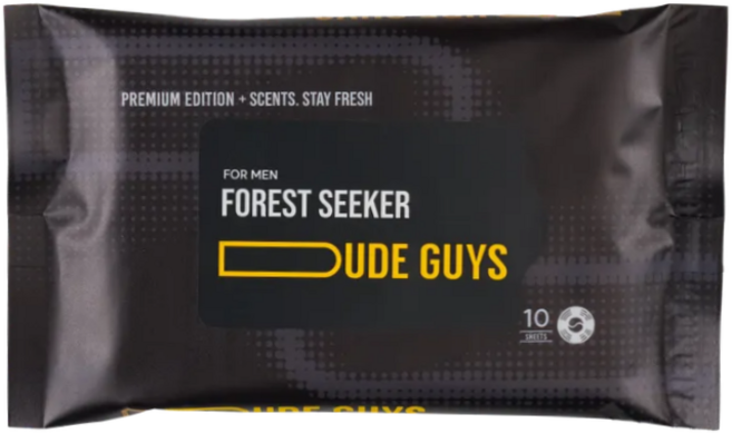 듀드가이즈 포레스트시커 바디 쿨링 데오드란트 차량용 물 티슈 10 50매, 10개, 480g
