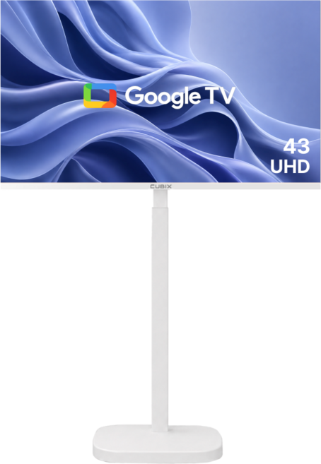 무빙큐빅스 스마트 43인치 4K UHD 삼탠바이미 X PRO 셋트 이동식 tv 거치대 스탠바이미 삼텐바이미 중소바이미, 고객직접설치, 이동형 스탠드, 109cm(43인치)