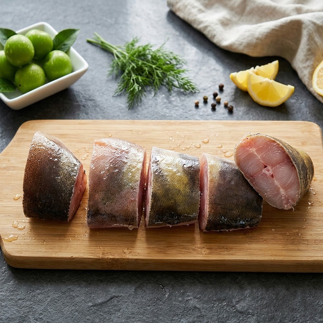 [푸른드리] 손질되어 손편한 조림용 절단 임연수 3kg 미국산 내장제거 소제 식자재용, 1개