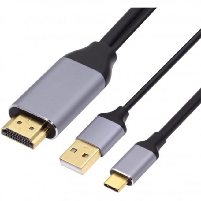 NFHK USB 3.1 타입 C USBC 소스에서 VGA RGB 1080P로 노트북용 남성 모니터 케이블 180m 디스플레이, HDMI 1.4 to USB-C 4K