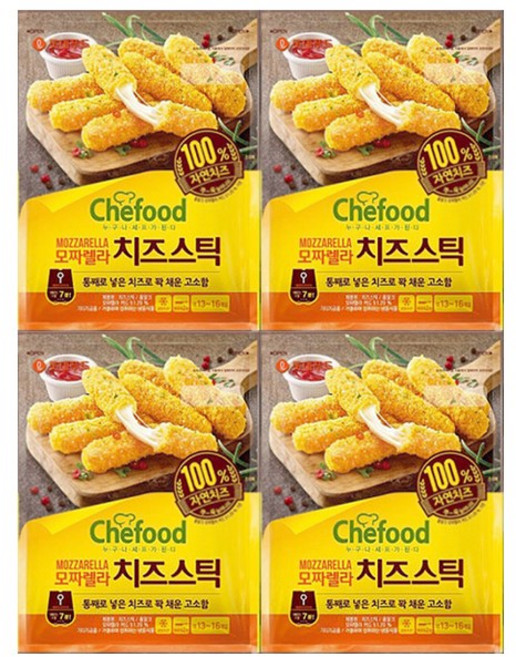 롯데리아 롯데 쉐푸드 모짜렐라 치즈스틱 800g x 4개, 3.2kg, 1개