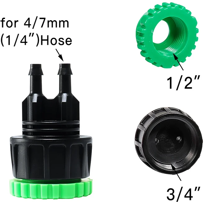 2pcs 정원 퀵 커넥터 탭 "3/4" 암나사 니플 조인트 호스 수리 물 스플라이서, 10 H