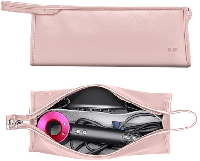 휴대용 여행용 드라이기 고데기 보관 파우치 케이스, 1개, 핑크