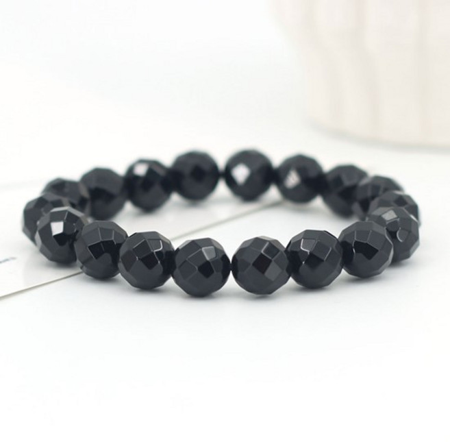 에르모사제이 젬스톤 BG006-블랙 스피넬 패션 불교 소원 행운 부적 염주 여자 남자 커플 천연석 비즈 원석 팔찌