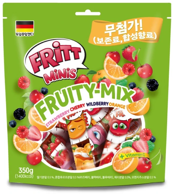 FRITT 미니 츄잉 젤리, 350g, 1개 - 쿠팡