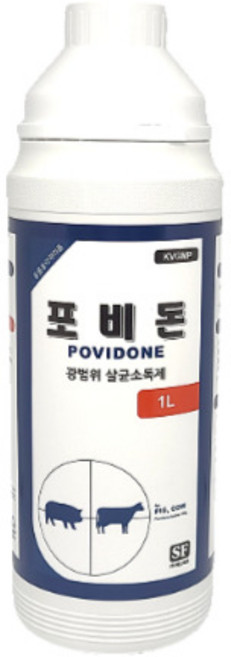 포비돈 요오드 1L 동물용 소독약 상처소독 포피염소독, 1개