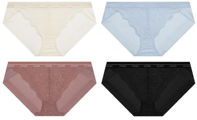 [백화점매장출고] 게스언더웨어 소프트 레이스 4종1택 여성 노라인 햄팬티 OAWBP991