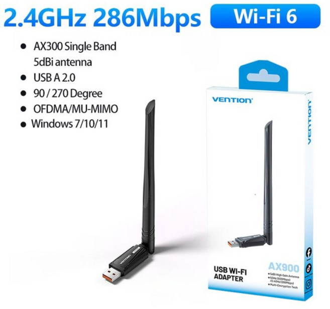 새로운 USB WIFI 11 PC 600MBPS 네트워크 노트북 무선 카드 WIN 수신기 4G 5G 10 LAN 동글 안테나 어댑터, 2.4G 284mbps