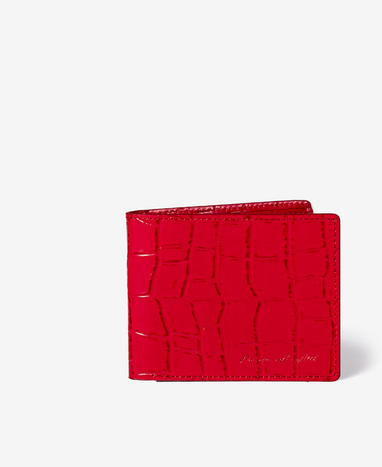 본아띠 천연소가죽 악어 크로커다일 수제 반지갑