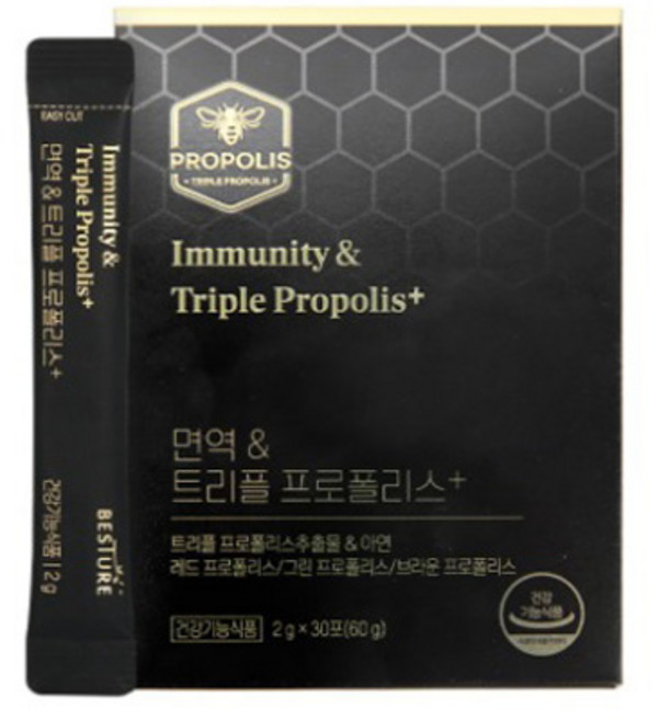 베스처 면역 & 트리플 프로폴리스 플러스 30p, 60g, 1개
