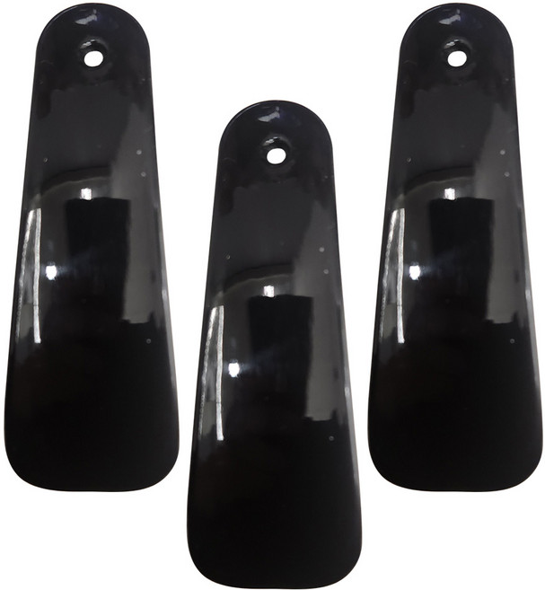 유아온 검정 심플 휴대용 미니 구두주걱, 3개, 블랙