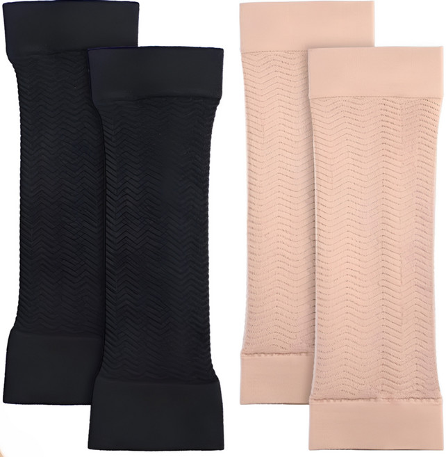 셀러킹즈 팔뚝살 종아리 겸용 슬림 압박밴드 2개, 1세트, 블랙/베이지