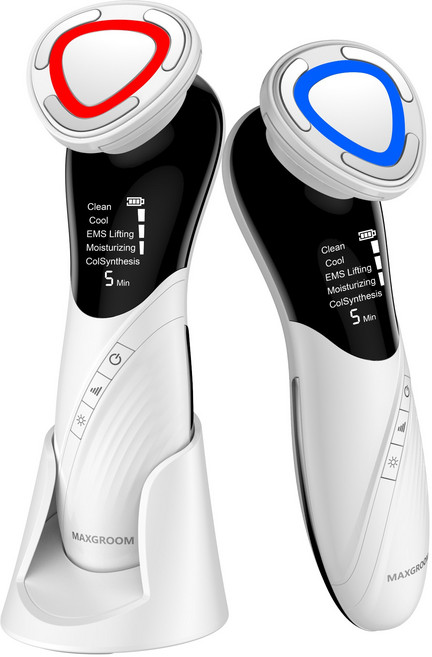 EMS 이온토포레시스 얼굴 미용기 다기능 피부 마사지기, D849, 혼합색