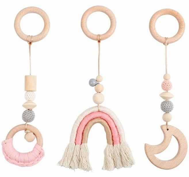 피트니스 프레임 체육관 모바일 서스펜션 방 장식 활동 액세서리 나무 딸랑이 장난감 1 세트, 러시아, Pendant style 1