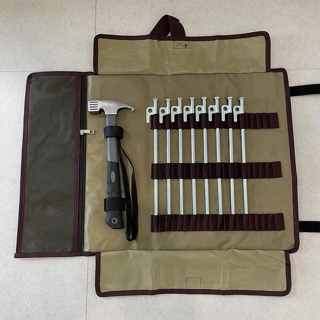 캠핑 고강도단조팩30cm 8개+ 해머 망치 + 수납가방 세트, 1개