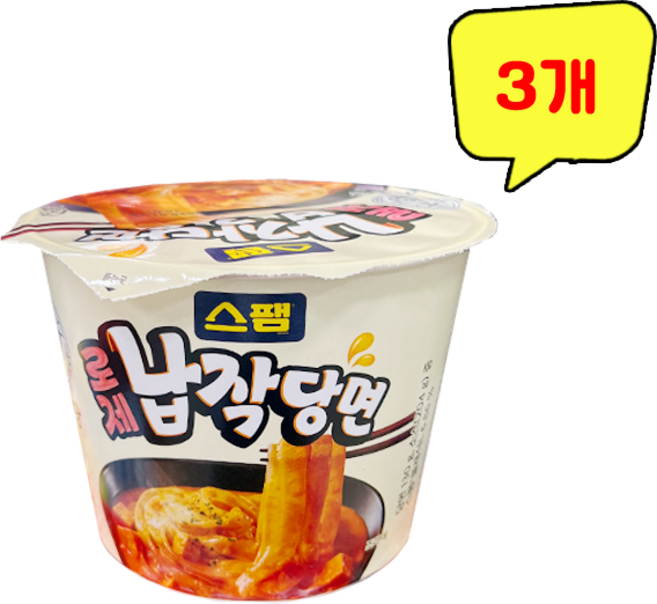 미정당 스팸 로제 납작당면, 3개, 338g
