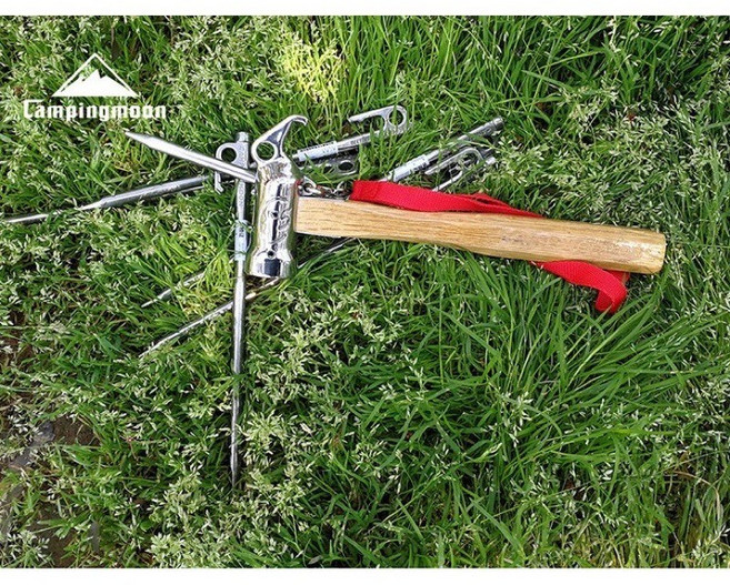 Campingmoon 柯曼 C5 犀牛槌 營釘 420不鏽鋼紫銅頭營釘槌 天幕帳篷, 1個