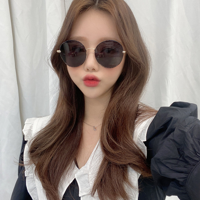 바나나2 자외선차단 빅사이즈 라운드 메탈테 컬러 선글라스 4color