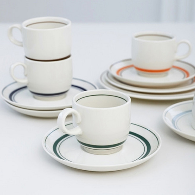 카네수즈 빈티지 카페 커피잔세트 에스프레소잔 소서 세트, 브라운, 01.에스프레소잔 세트 90ml, 1개