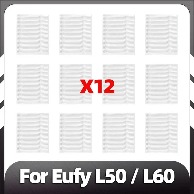 Eufy L50 / 로봇 진공 교체 메인 사이드 브러시 HEPA 필터 먼지 봉투 예비 부품 액세서리와 호환 가능, 08 0626EUFY12