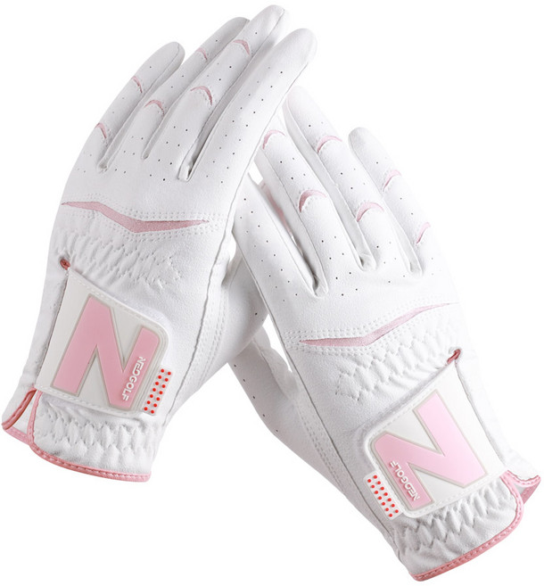 네오글러브 합피 극세사 이중덧댐 여성 양손 골프장갑, 1개, 핑크