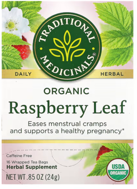 Traditional Medicinals 라즈베리 잎 디카페인 티백, 1개, 32g, 16개입