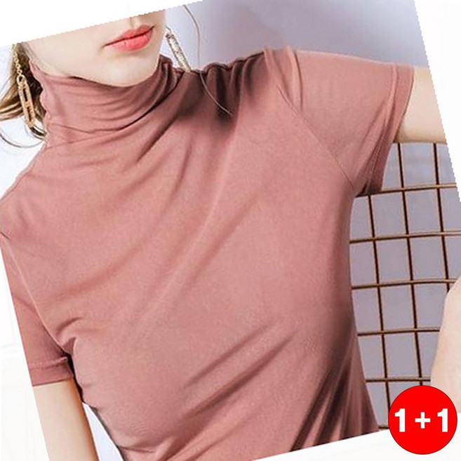 여성반목폴라티여 여름 반팔 목폴라티 목폴라 여성반목티 출근룩 데이트룩 하객룩 데일리