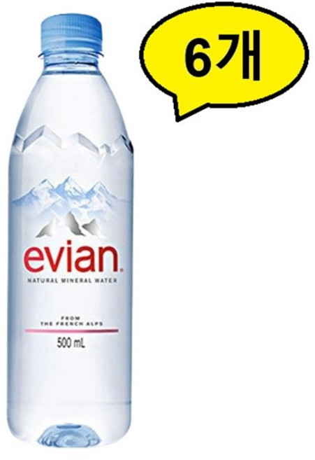 에비앙 생수 500ml, 6개