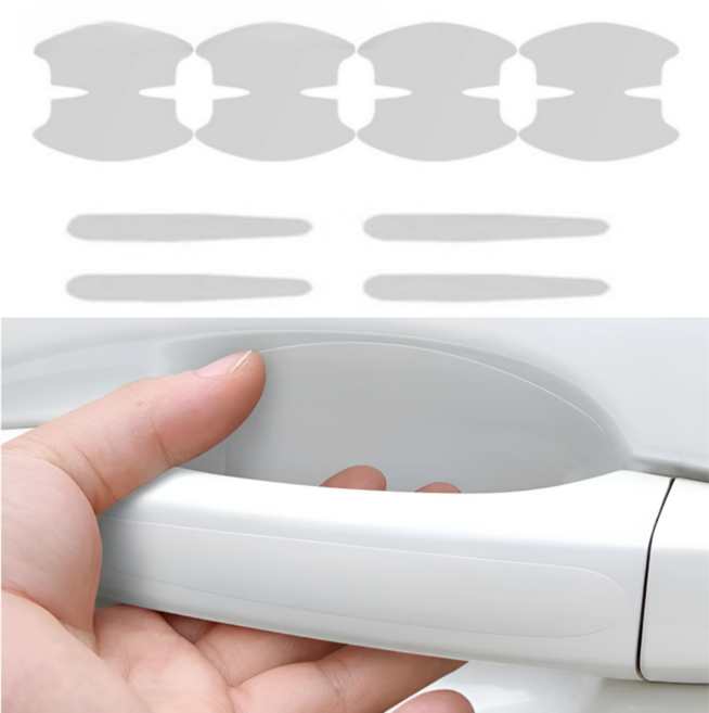 어브레스 자동차 도어 핸들 손잡이 도어컵 보호 필름 8p, 1개, 투명